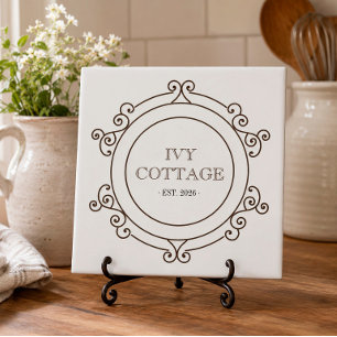 Carreau de céramique à découpage de cottage avec t