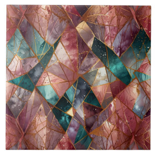 Carreau de céramique à motif abstrait