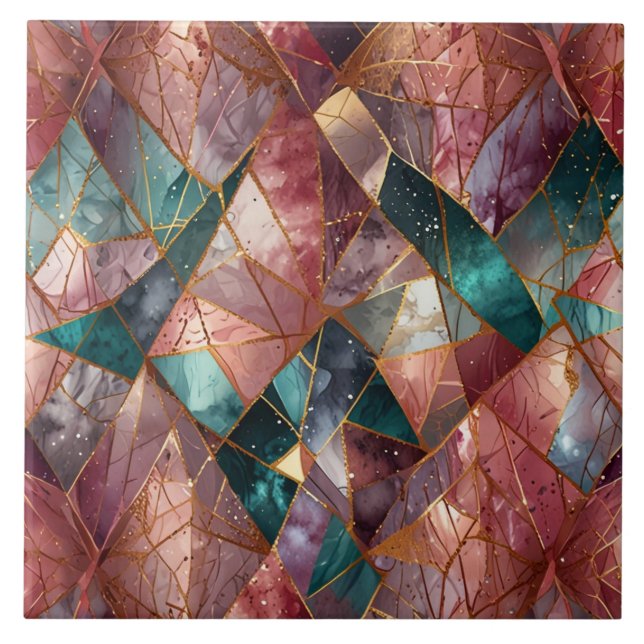 Carreau de céramique à motif abstrait (Devant)