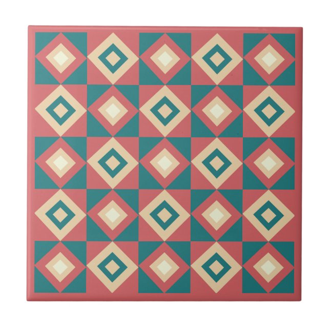 Carreau de céramique à motif diamant géométrique b (Devant)