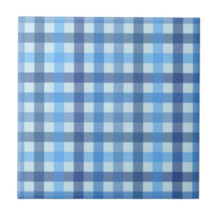 Carreau de céramique à motif gingham six couleurs