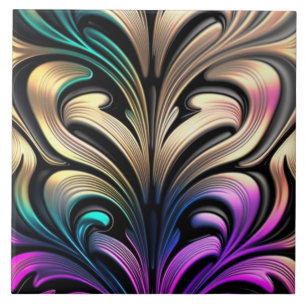 Carreau de céramique à motif multicolore tendance