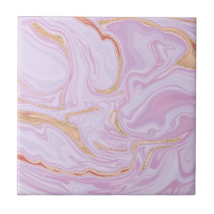 Carreau de céramique à texture rose en marbre élég