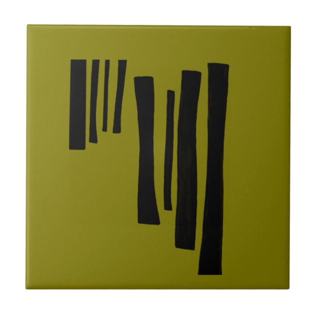 Carreau de céramique abstrait en bois nordique mod (Devant)