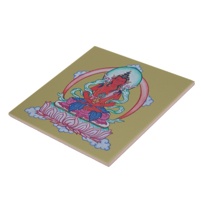 CARREAU DE CÉRAMIQUE - Amitayus - Bouddha de la (Côté)