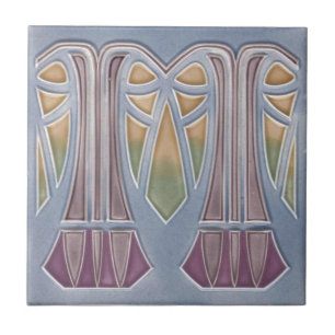 Carreau de céramique - Arbre deananas lilas Art no