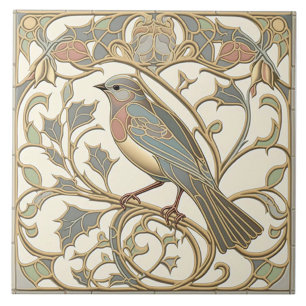 Carreau de céramique Art nouveau avec motif de mos