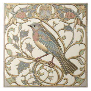 Carreau de céramique Art nouveau avec motif de mos