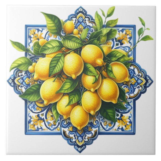 Carreau de céramique au citron (Devant)