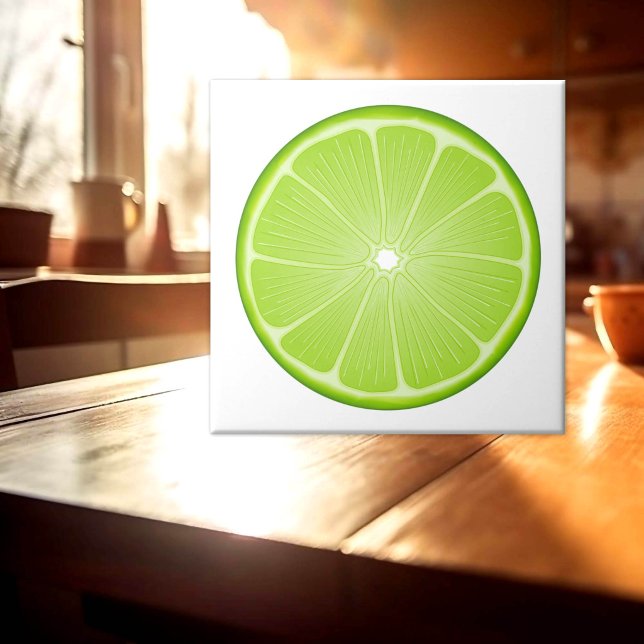 Carreau de céramique au citron (Lime Ceramic Tile. For home  cooks and garden enthusiasts! Add a splash of zest to your kitchen!)