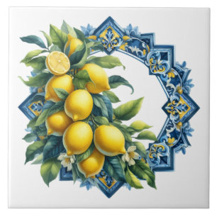 Carreau de céramique au citron
