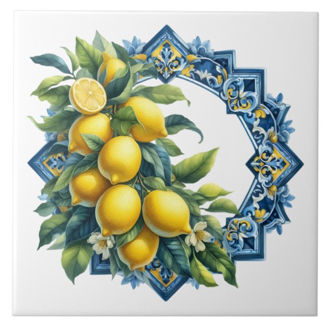 Carreau de céramique au citron (Devant)