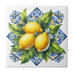 Carreau de céramique au citron