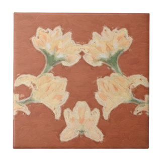 Carreau de céramique avec des fleurs de Nouveau