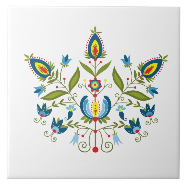 Carreau de céramique avec les gens polonais de (Devant)