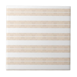 Carreau de céramique beige à rayures Chic Classiqu