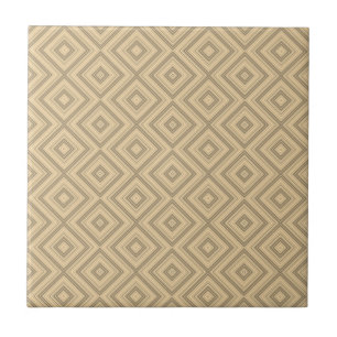 Carreau de céramique beige brun rayé