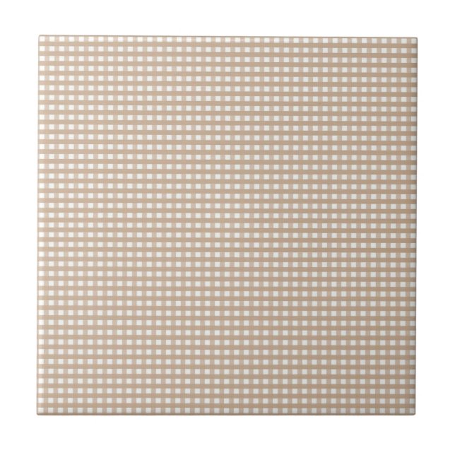 Carreau de céramique beige et blanc à rayures carr (Devant)