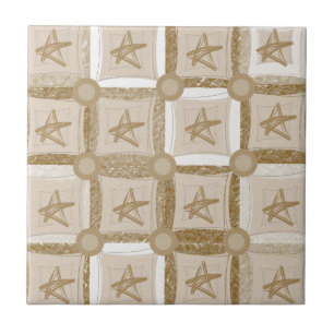 Carreau de céramique beige marron