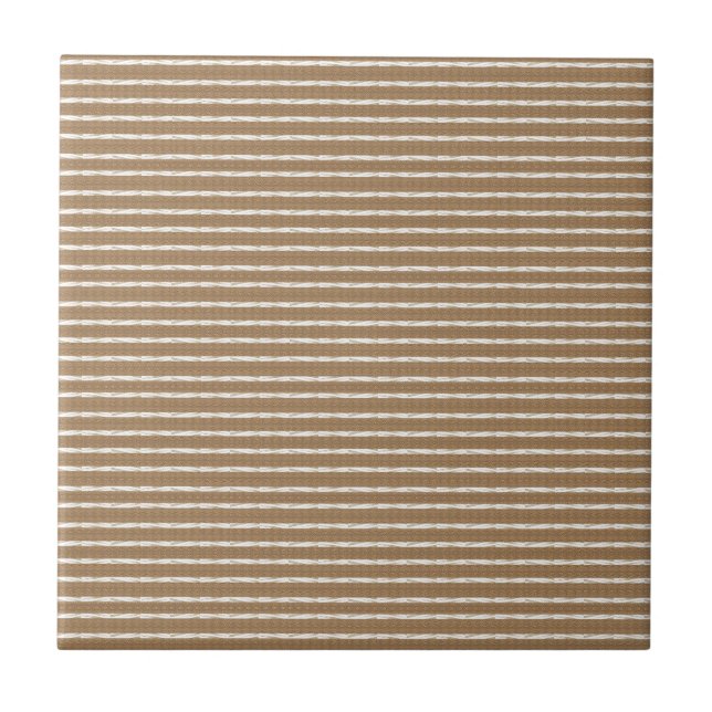 Carreau de céramique beige rayé  (Devant)