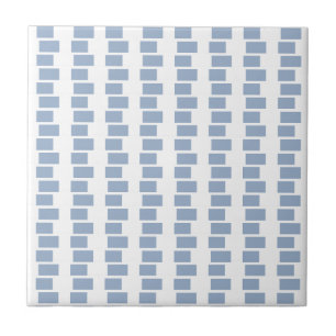 Carreau de céramique bleu à rayures carrées