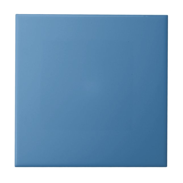 Carreau de céramique bleu acier (Devant)
