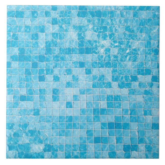 Carreau de céramique bleu aqua (Devant)