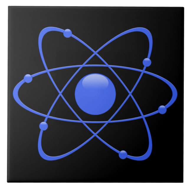 Carreau de céramique BLEU du cru M des années 1950 (Devant)