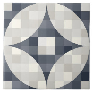 Carreau de céramique bleu gris et beige moderne du