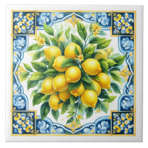 Carreau de céramique citron