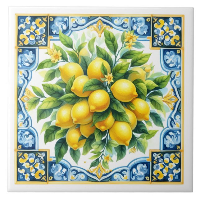 Carreau de céramique citron (Devant)