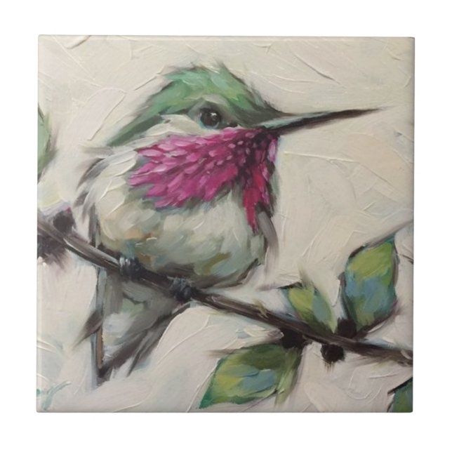 Carreau de céramique - Colibri (Devant)