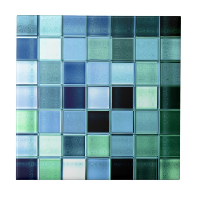 Carreau de céramique coloré unique (Devant)