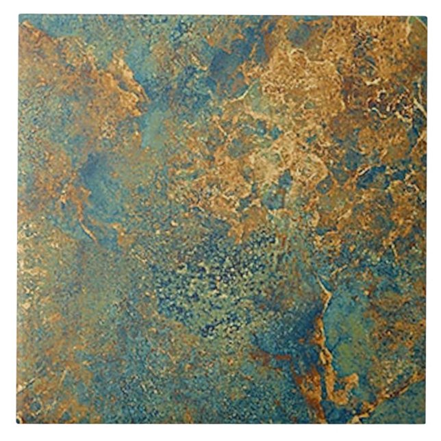 Carreau de céramique - couleur rouille texturée (Devant)