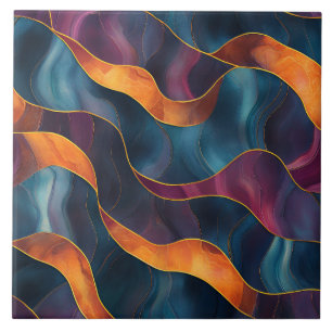 Carreau de céramique d'art agate