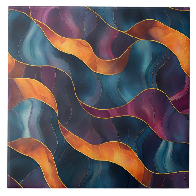 Carreau de céramique d'art agate (Devant)