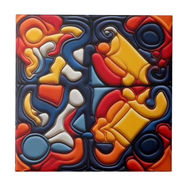 Carreau de céramique d'art moderne (Devant)