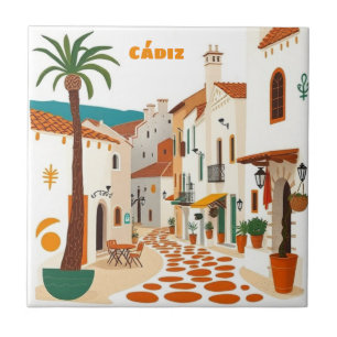 Carreau de céramique de Cadix Andalousie Espagne