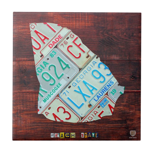 Carreau de céramique de carte de plaque (Devant)