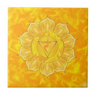 Carreau de céramique de Chakra de plexus solaire