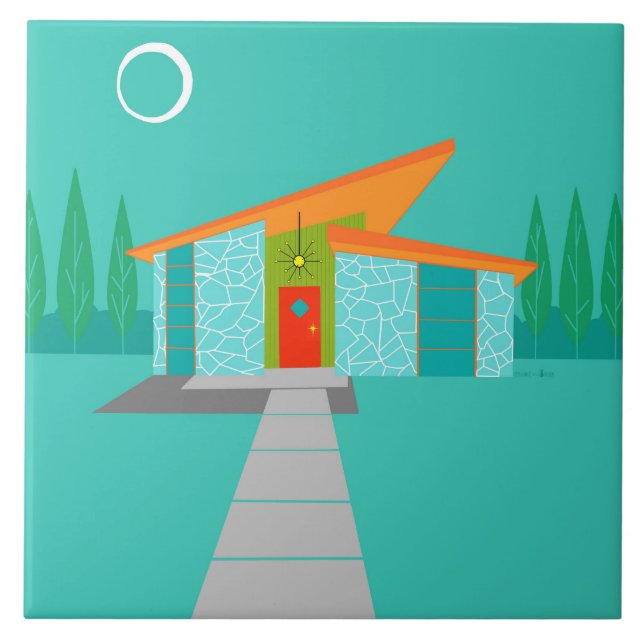 Carreau de céramique de Chambre de bande dessinée (Devant)