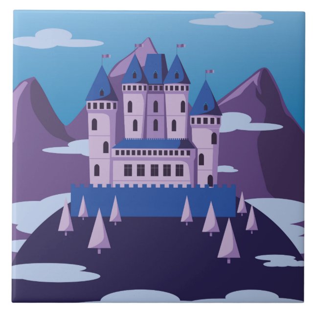 carreau de céramique de château de fantaisie (Devant)