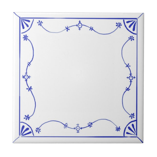 Carreau de céramique de conception de Delft Blau (Devant)