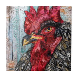 Carreau de céramique de coq majestueux
