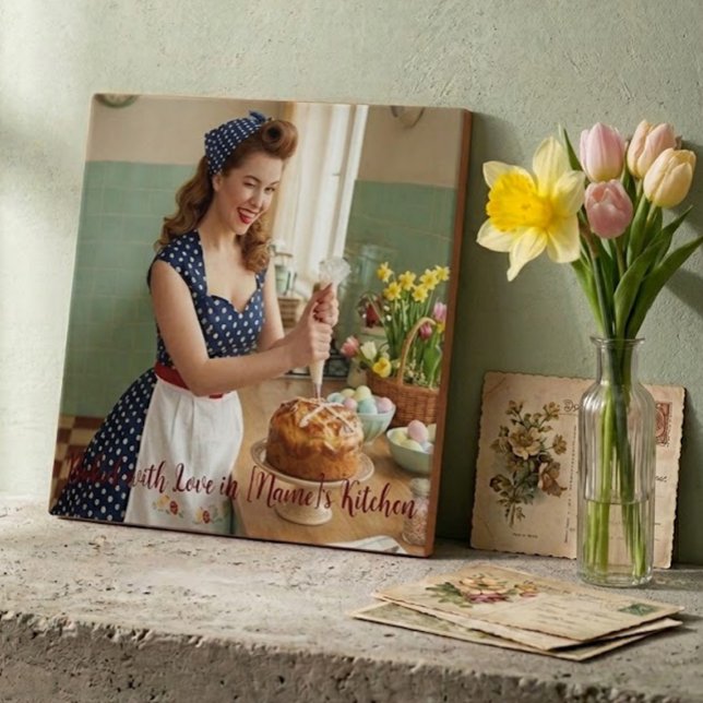 Carreau de céramique de cuisine pin-up de Pâques (Créateur téléchargé)