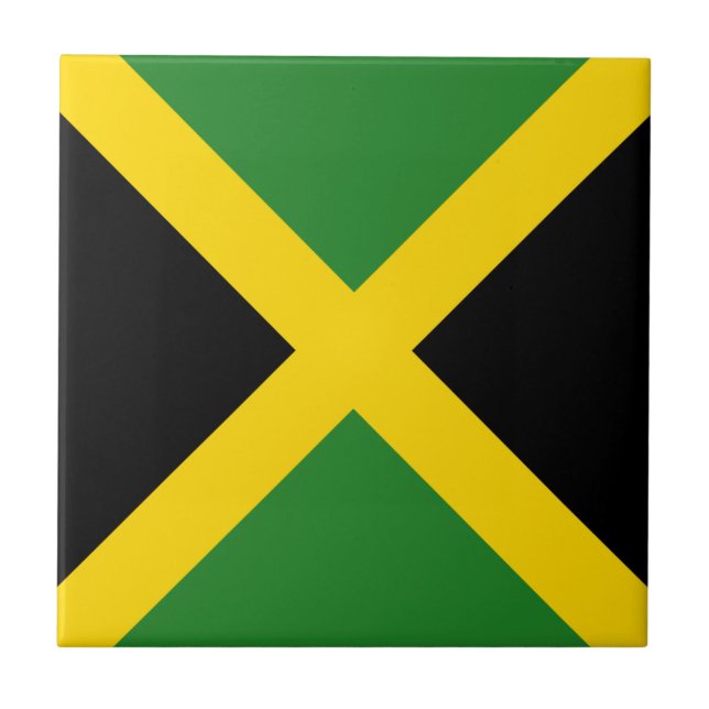 Carreau de céramique de drapeau de la Jamaïque (Devant)