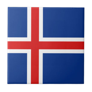 Carreau de céramique de drapeau de l'Islande