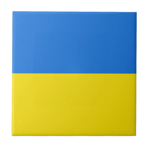 Carreau de céramique de drapeau de l'Ukraine