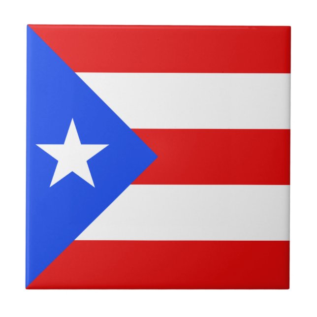 Carreau de céramique de drapeau de Porto Rico (Devant)