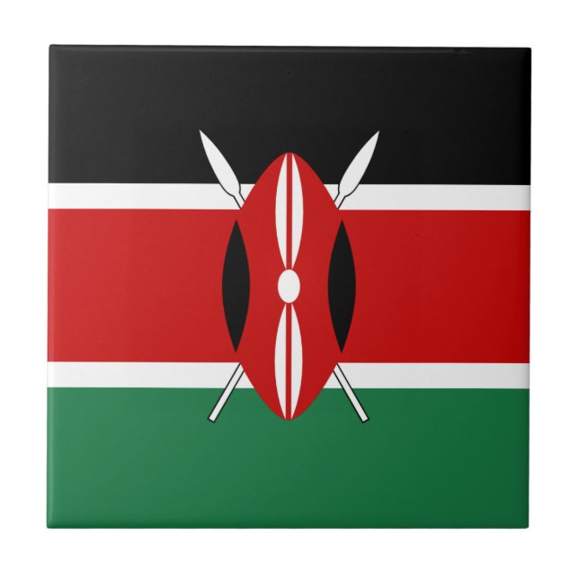 Carreau de céramique de drapeau du Kenya (Devant)